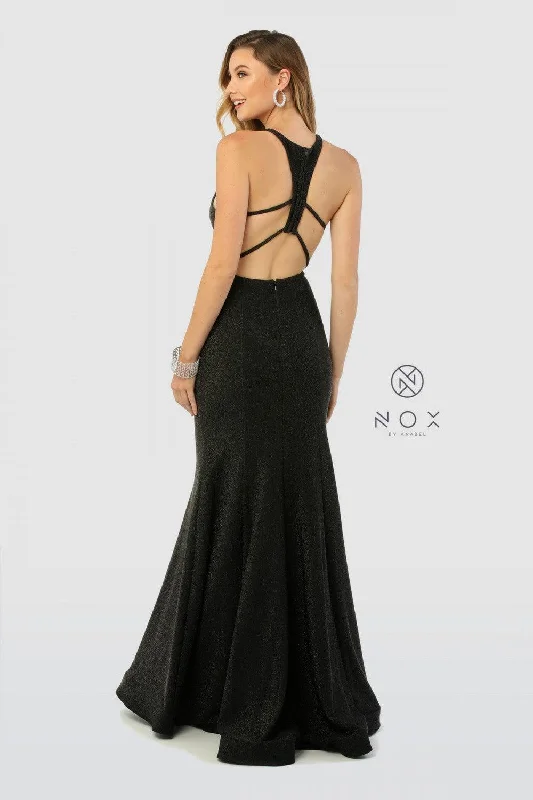 Long Open Back Prom Dress Evening Gown