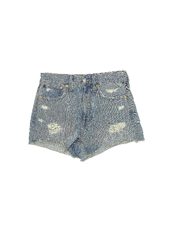 High-Rise Denim Shorts