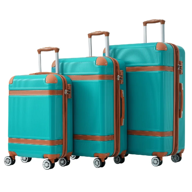 3-Pcs Hardside Expandable Travel Suitcase Luggage with 8 Spinner Wheels, Collision-Protection Angle & TSA Lock (20/24/28) 3-Pcs Hardside Expandable Travel Suitcase Luggage with 8 Spinner Wheels, Collision-Protection Angle & TSA Lock (20/24/28)