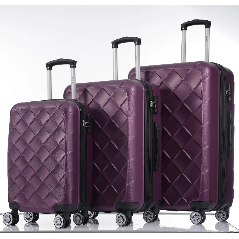 3-Piece Set Hard Shell Lightweight Expandable Spinner Wheel Travel Luggage(20/24/28) 3-Piece Set Hard Shell Lightweight Expandable Spinner Wheel Travel Luggage(20/24/28)
