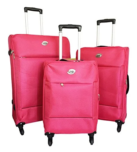 3Pc Luggage Set Suitcase Travel Bag Rolling Wheel Carryon Expandable Upright Neon Pink 3Pc Luggage Set Suitcase Travel Bag Rolling Wheel Carryon Expandable Upright Neon Pink
