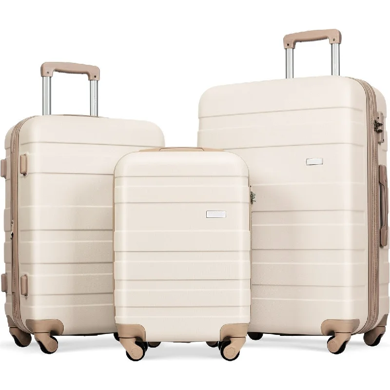 3pcs New Model Expandable ABS Hardshell Luggage Sets by Harper&Bright Designs