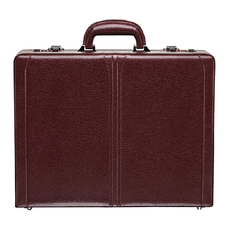 Suitcase wheels replacement kits for smooth rolling after long - term useMancini Leather Expandable Attache Case Burgundy