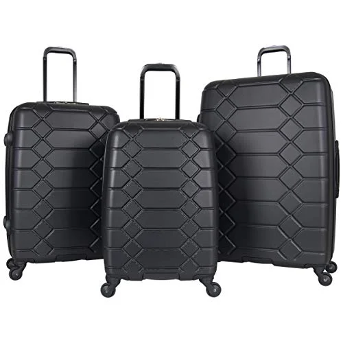Luggage straps with buckle closures to secure overstuffed bagsAimee Kestenberg Women's Diamond Anaconda 3-Piece Set: 20", 24", 28", Black/Silver