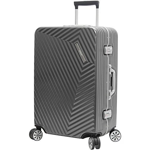 Andiamo Elegante Aluminum Frame 28" Large Zipperless Luggage With Spinner Wheels (28in, Black Pearl) Andiamo Elegante Aluminum Frame 28" Large Zipperless Luggage With Spinner Wheels (28in, Black Pearl)