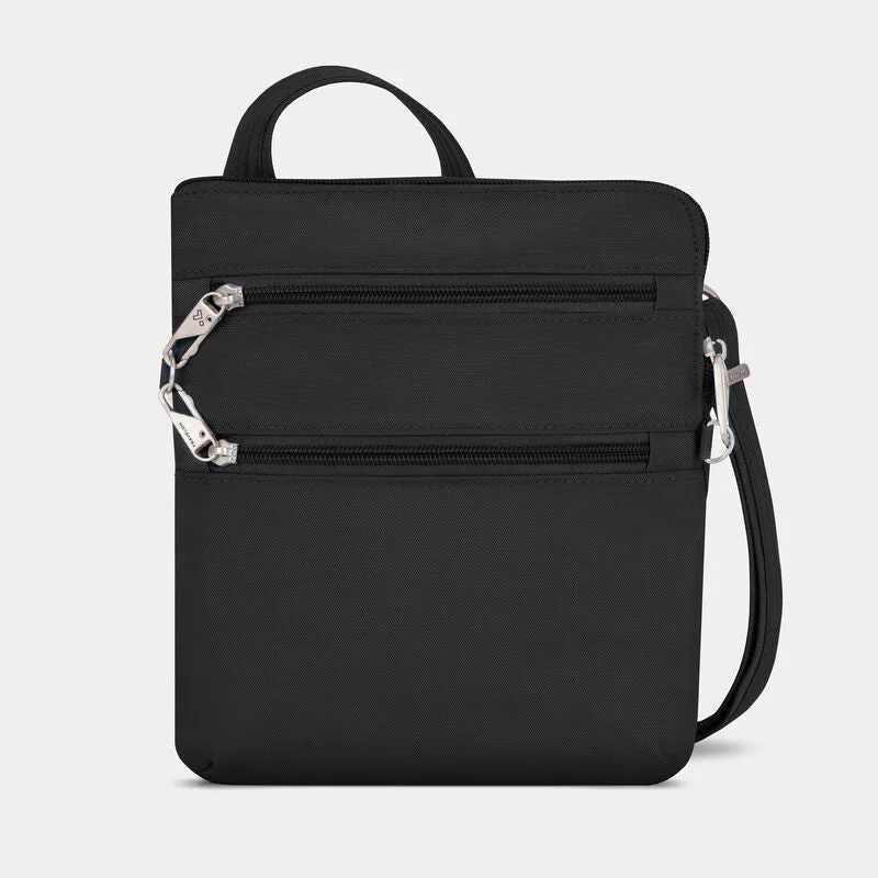 Travelon- Anti-Theft RFID Classic Slim Double Zip Crossbody with 5-Point Anti-Theft Protection Travelon- Anti-Theft RFID Classic Slim Double Zip Crossbody with 5-Point Anti-Theft Protection