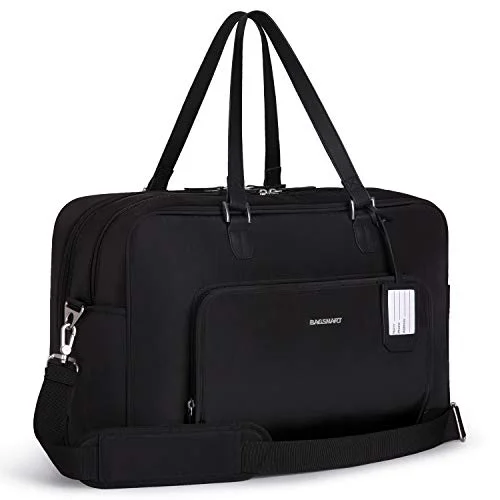 BAGSMART Weekender Bag Travel Duffle Bag Large Carry On Overnight Bag Carry On Bag for Personal Items, Black, 27L BAGSMART Weekender Bag Travel Duffle Bag Large Carry On Overnight Bag Carry On Bag for Personal Items, Black, 27L