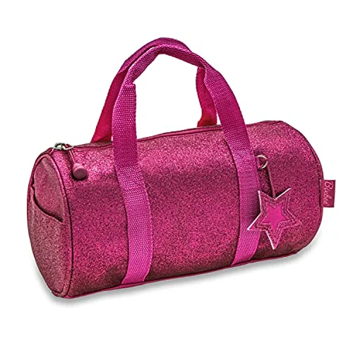 Bixbee Kids Duffle Bag, Dance Bag & Travel Bag for Sports, Gymnastics and Ballet with Adjustable Strap, Zippers, Pockets, and Flake-Resistant Glitter - Overnight Bag in Ruby Raspberry. Bixbee Kids Duffle Bag, Dance Bag & Travel Bag for Sports, Gymnastics and Ballet with Adjustable Strap, Zippers, Pockets, and Flake-Resistant Glitter - Overnight Bag in Ruby Raspberry.