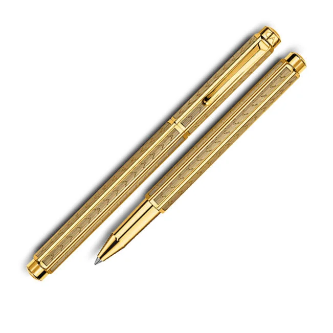 Caran D' Ache Ecridor Chevron Gold Rollerball Pen