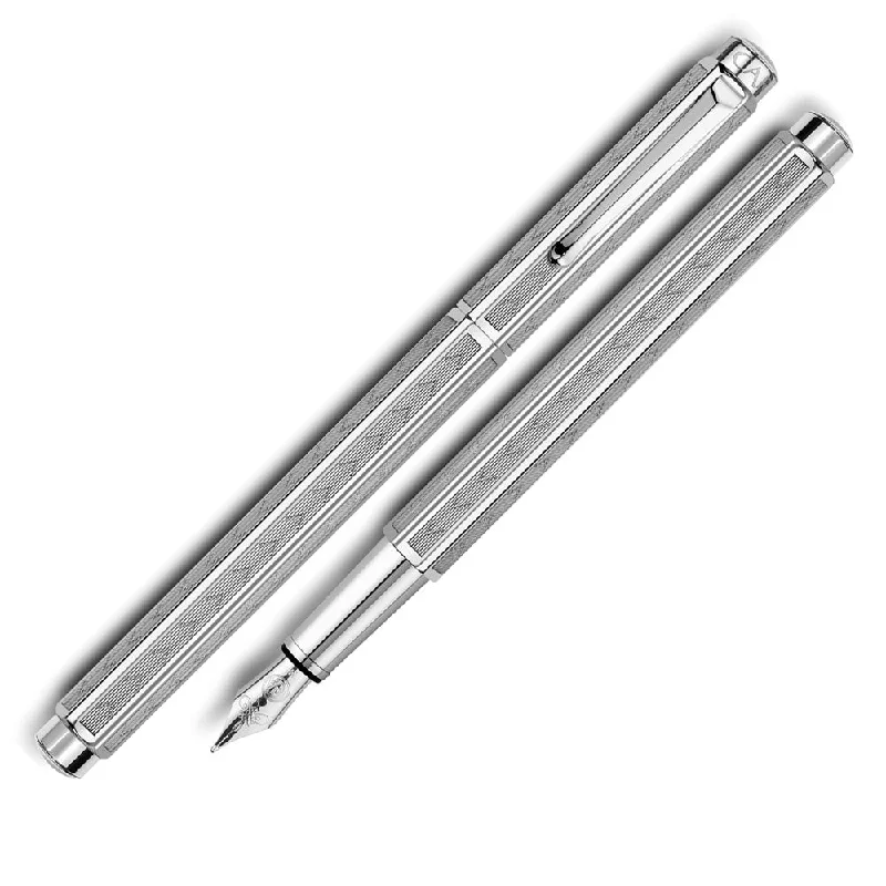 Caran D' Ache Ecridor Chevron Palladium Coated Fountain Pen