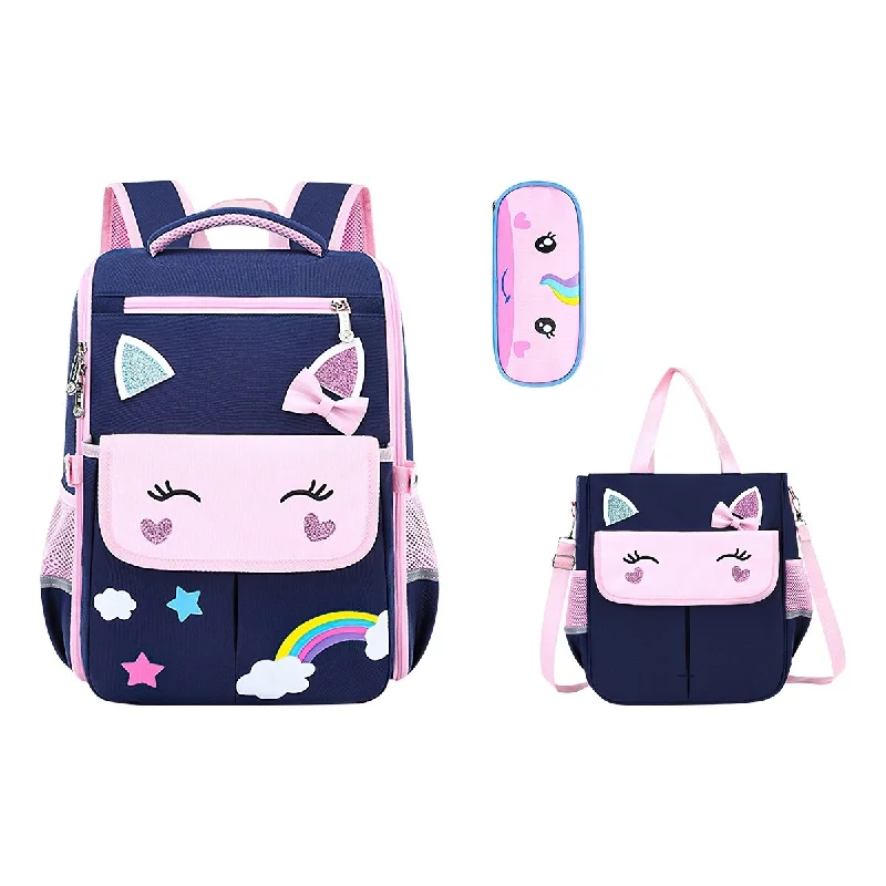 Classic Girls Cute Unicorn Backpack Princess Bow Children's School Bag