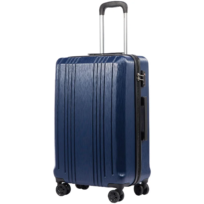 Coolife Luggage Expandable Suitcase PC+ABS with TSA Lock Spinner 20in 24in 28in (navy, S(20in_carry on)) Coolife Luggage Expandable Suitcase PC+ABS with TSA Lock Spinner 20in 24in 28in (navy, S(20in_carry on))
