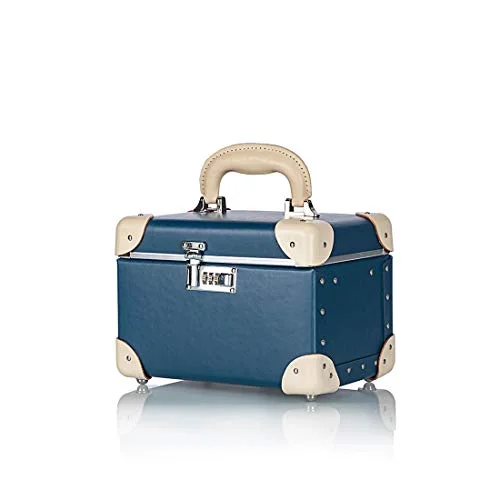 COTRUNKAGE Hardside Travel Cosmetic Case for Women with Combination Lock (10", Navy) COTRUNKAGE Hardside Travel Cosmetic Case for Women with Combination Lock (10", Navy)