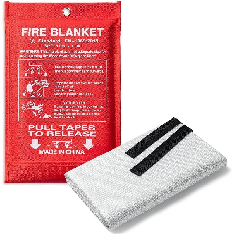 Emergency Fire Blanket High Heat Resistant Safety Blanket for Home, Kitchen, Camping, Office - 1-Pack Emergency Fire Blanket High Heat Resistant Safety Blanket for Home, Kitchen, Camping, Office - 1-Pack