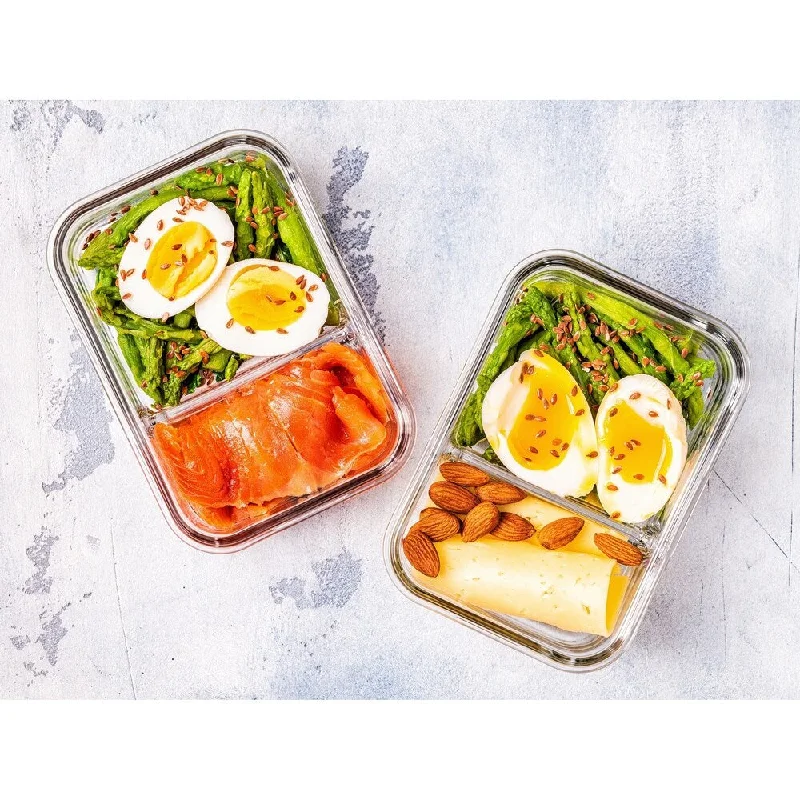 Fridge to Table Glass Meal Prep 50 oz Containers (Set of 3 or 5)