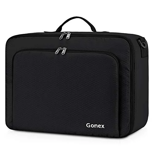 Gonex Travel Duffel Bag, Portable Carry on Luggage Personal Item Bag for Airlines, Water& Tear-Resistant 20L Black Gonex Travel Duffel Bag, Portable Carry on Luggage Personal Item Bag for Airlines, Water& Tear-Resistant 20L Black