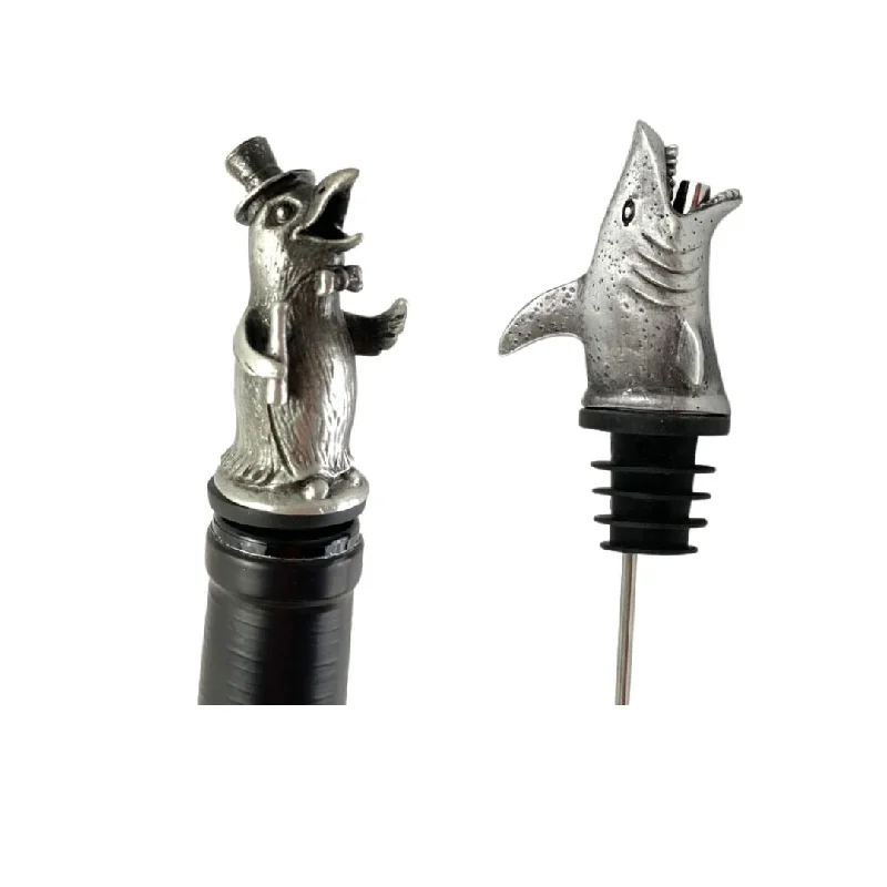 Animal Head Pourer - Shark & Penguin 2-Pack