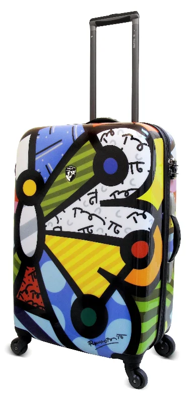 Heys USA Luggage Britto Butterfly 26 Inch Hard Side Suitcase, Multi-Colored, One Size Heys USA Luggage Britto Butterfly 26 Inch Hard Side Suitcase, Multi-Colored, One Size