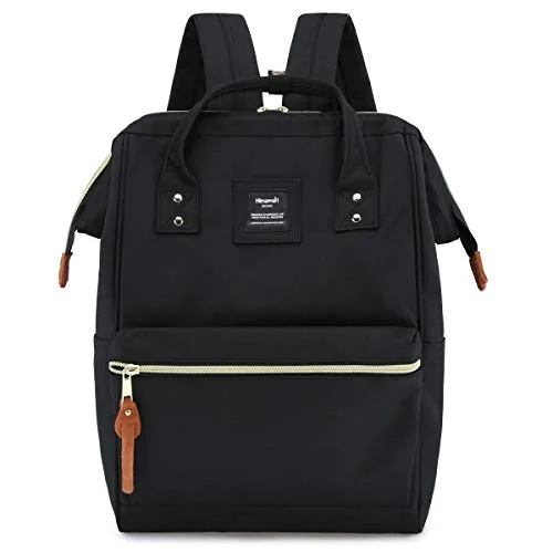 Himawari Travel School Backpack with USB Charging Port 15.6 Inch Doctor Work Bag for Women&Men College Students(H900d-L SB Black)