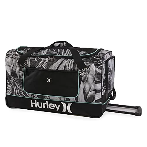 Charging station travel adapters with multiple USB ports for powering devices on the goHurley Rolling Duffel, Grey Tropical