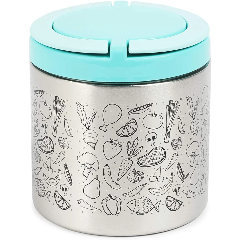 Insulated Lunch Container with Handles (22 oz, Blue) - Blue