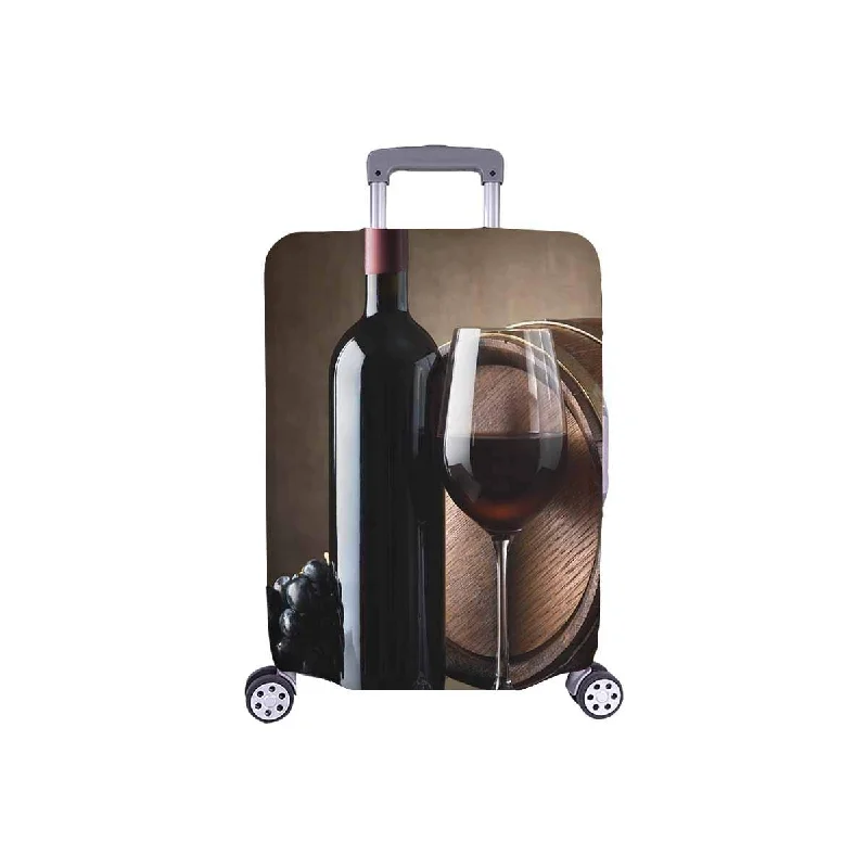 InterestPrint Funny Red Wine Bottle Grapes Travel Luggage Cover Suitcase Baggage Protector Fits 18"-21" Luggage InterestPrint Funny Red Wine Bottle Grapes Travel Luggage Cover Suitcase Baggage Protector Fits 18"-21" Luggage