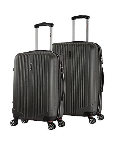 Inusa San Francisco Lightweight Hardside Spinner 2 Piece Set 22" & 26", Charcoal