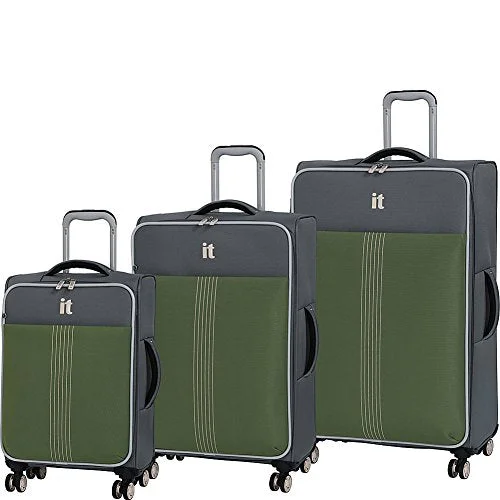 It Luggage Filament 8 Wheel Lightweight Expandable 3-Piece Set, Steel Gray/Loden Green It Luggage Filament 8 Wheel Lightweight Expandable 3-Piece Set, Steel Gray/Loden Green
