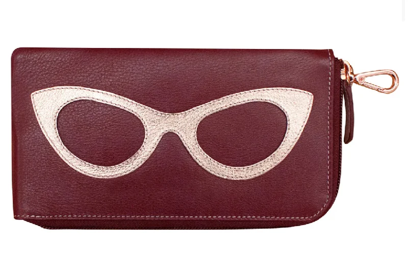 ili New York Large Leather Glasses Case- 6200