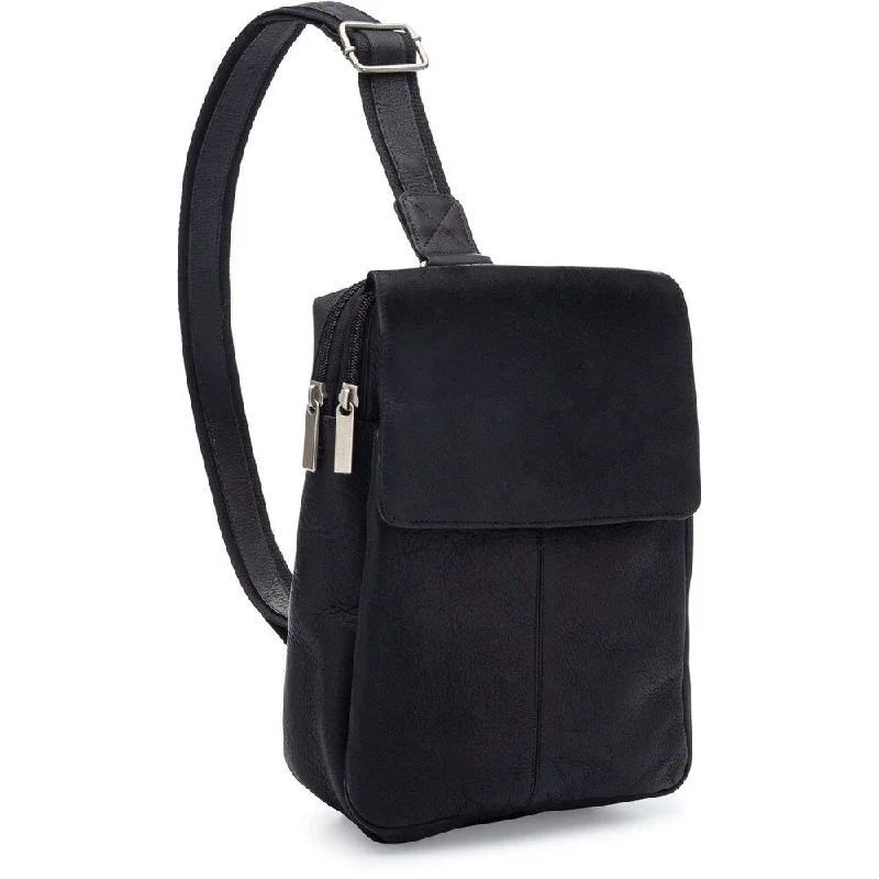 Magnetic luggage labels that can be easily changed or removedLe Donne Leather Arcity Sling Pack