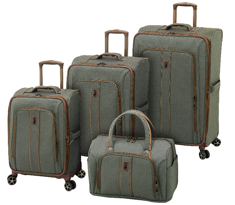 London Fog Newcastle 4 Piece Luggage Set, Slate Bronze