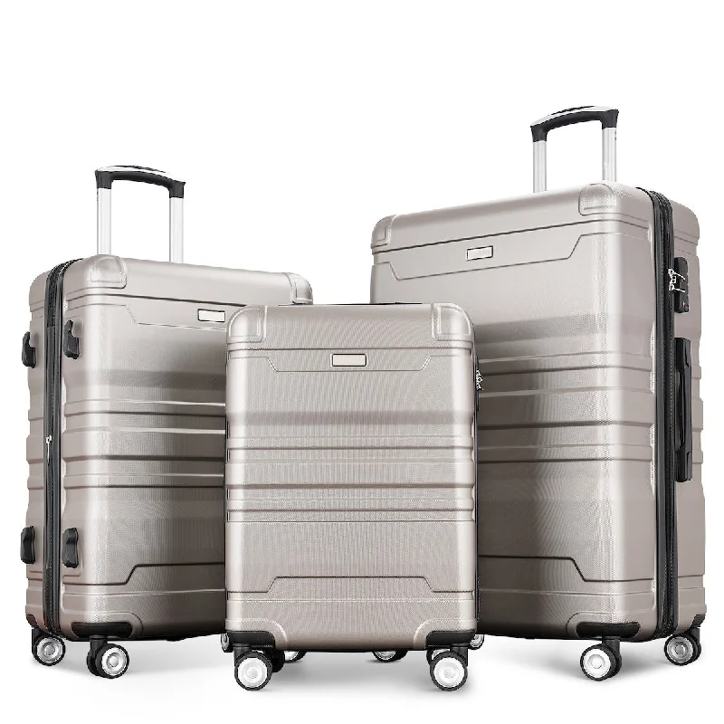 Luggage 3-Piece Set Suitcase Spinner Hardshell Lightweight TSA Lock
