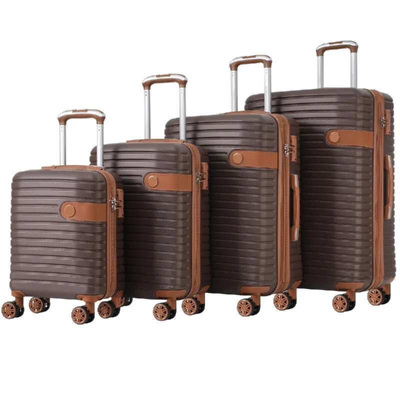 Luggage 4 Piece Set Suitcase Spinner Hardshell Lightweight TSA Lock