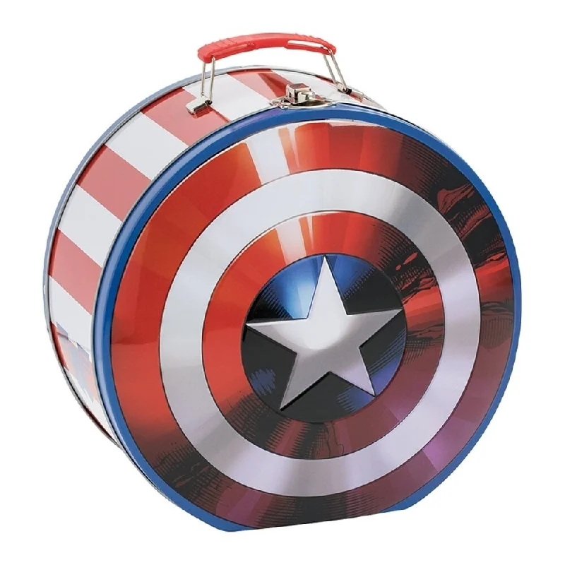 Marvel Captain America Shield Shaped Tin Tote