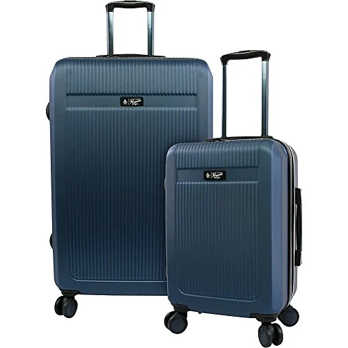 Original Penguin Men'S 2 Piece Hardside 8 Wheel Spinner Expandable Luggage Set, Navy Original Penguin Men'S 2 Piece Hardside 8 Wheel Spinner Expandable Luggage Set, Navy