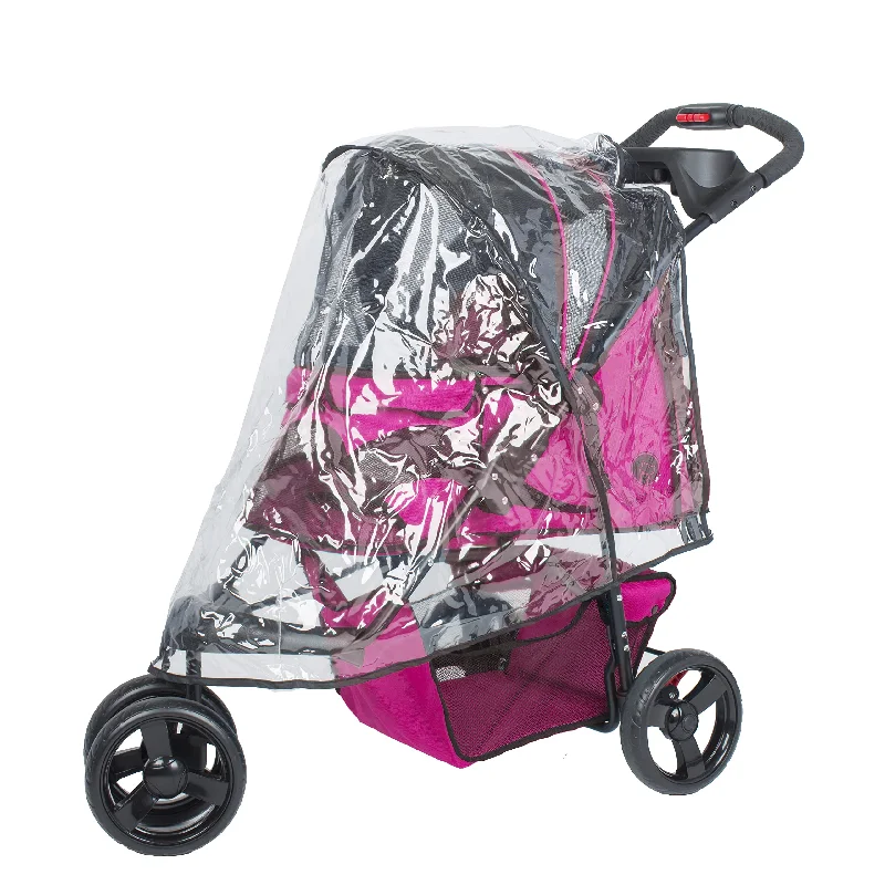 PVC Rain Cover for Pet Stroller, Clear, One Size