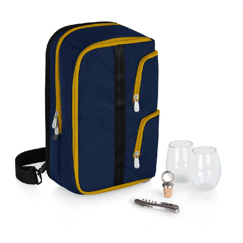 Picnic Time Tiburon Navy Zippered Wine Tote