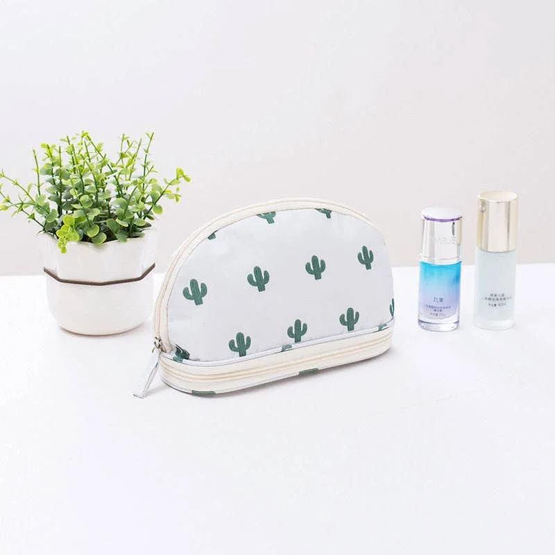 Neck pillows with memory foam for comfortable in - flight or car ridesOn Sale- Cactus Portable Makeup Bag- $5.00