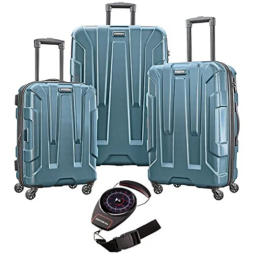 Travel document holders with multiple slots for passports and ticketsSamsonite Centric 3Pc Hardside Luggage Set Teal With Portable Luggage Scale