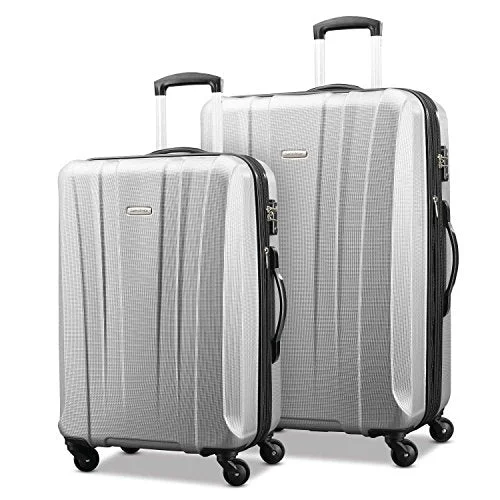 Samsonite Pulse Dlx Lightweight 2 Piece Hardside Set (20"/28"), Silver, Exclusive To Amazon Samsonite Pulse Dlx Lightweight 2 Piece Hardside Set (20"/28"), Silver, Exclusive To Amazon