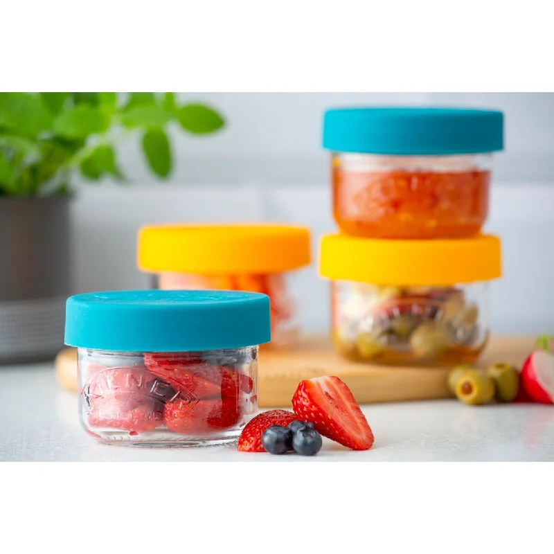 Set Of 4 Snack And Store Pots 4 Fl Oz - Clear