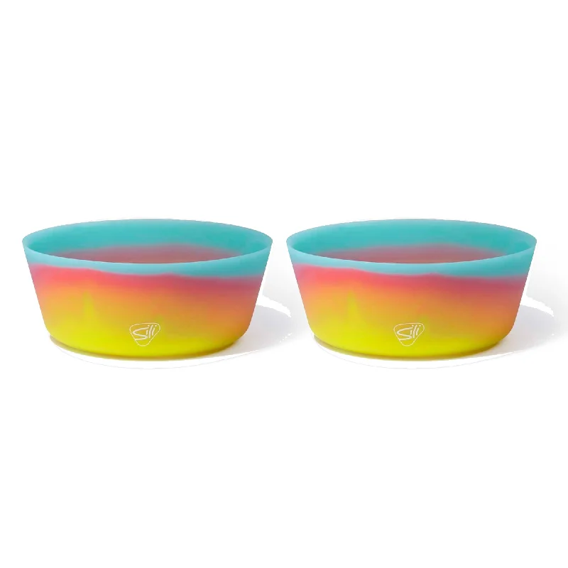 Silipint: Silicone 18oz Squeeze-A-Bowl Set of 2: Aurora - Microwavable, Flexible, Unbreakable, Non-Slip, Easy Grip Silipint: Silicone 18oz Squeeze-A-Bowl Set of 2: Aurora - Microwavable, Flexible, Unbreakable, Non-Slip, Easy Grip