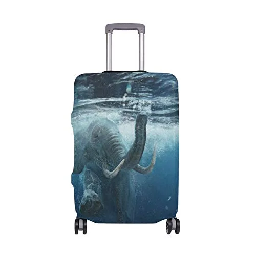 Suitcase Cover Swimming Elephant Luggage Cover Travel Case Bag Protector for Kid Girls Suitcase Cover Swimming Elephant Luggage Cover Travel Case Bag Protector for Kid Girls