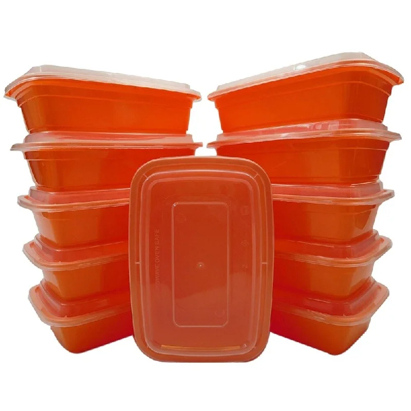 Table To Go 20-Pack Bento Lunch Boxes with Lids (1 Compartment/ 34 oz) , Freezer Safe Meal Prep Containers , (Orange) - Orange Table To Go 20-Pack Bento Lunch Boxes with Lids (1 Compartment/ 34 oz) , Freezer Safe Meal Prep Containers , (Orange) - Orange