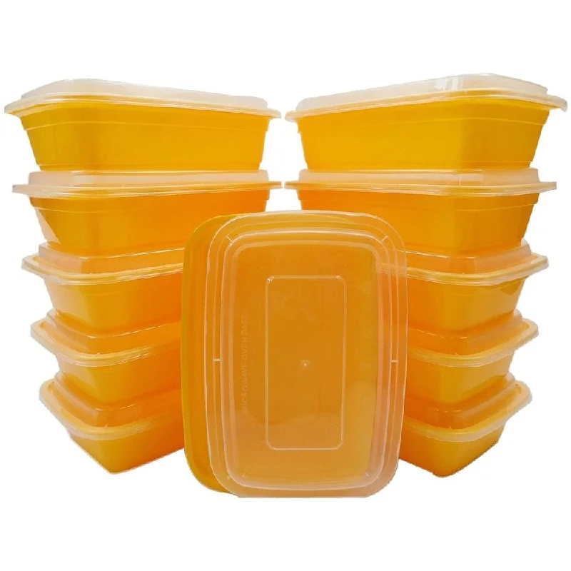 Table To Go 20-Pack Bento Lunch Boxes with Lids (1 Compartment/ 34 oz) , Freezer Safe Meal Prep Containers , (Yellow) - Yellow Table To Go 20-Pack Bento Lunch Boxes with Lids (1 Compartment/ 34 oz) , Freezer Safe Meal Prep Containers , (Yellow) - Yellow
