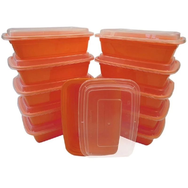 Table To Go 20-Pack Bento Lunch Boxes with Lids (2 Compartment/ 32 oz) , Freezer Safe Meal Prep Containers , (Orange) - Orange Table To Go 20-Pack Bento Lunch Boxes with Lids (2 Compartment/ 32 oz) , Freezer Safe Meal Prep Containers , (Orange) - Orange