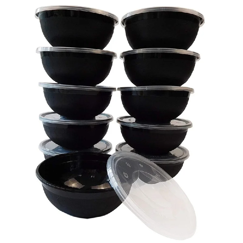 Table To Go 240-Pack Storage Noodle Bowls with Lids (1 Compartment/ 35 oz) , Freezer Safe Meal Prep Containers , (Black) - Black Table To Go 240-Pack Storage Noodle Bowls with Lids (1 Compartment/ 35 oz) , Freezer Safe Meal Prep Containers , (Black) - Black