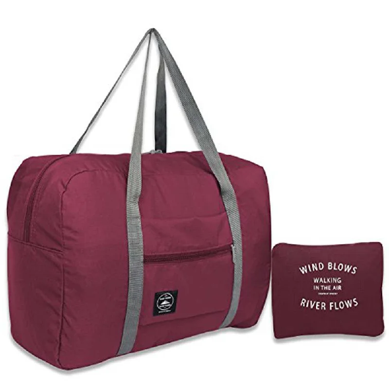 Travel Duffel Bags Lightweight Waterproof Foldable Sports Gym Waterproof Storage Luggage Bag (Wine red) Travel Duffel Bags Lightweight Waterproof Foldable Sports Gym Waterproof Storage Luggage Bag (Wine red)