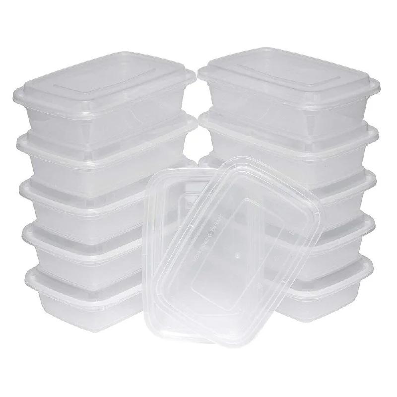 TTG 50-Pack Bento Lunch Boxes with Lids (1 Compartment/ 32 oz) , Freezer Safe Meal Prep Container , (Opaque White) - White TTG 50-Pack Bento Lunch Boxes with Lids (1 Compartment/ 32 oz) , Freezer Safe Meal Prep Container , (Opaque White) - White