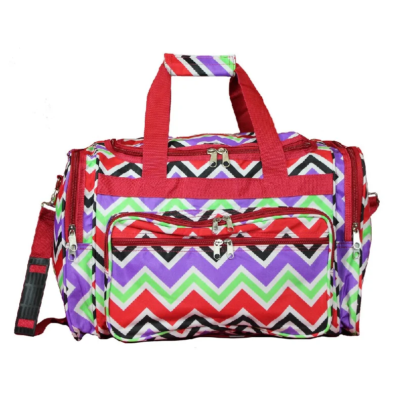 World Traveler Chevron Multicolor 19-inch Lightweight Carry-On Duffle Bag